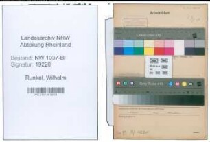 Entnazifizierung Wilhelm Runkel , geb. 09.03.1891 (Zollinspektor)