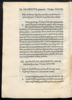 De Praefecto praetorio. Titulus. XXXVII.
