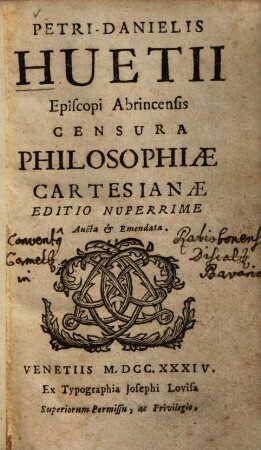 Censura philosophiae cartesianae