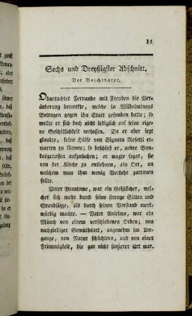 Sechs und Dreyßigster Abschnitt. Der Beichtvater