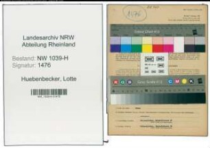 Entnazifizierung Lotte Huebenbecker , geb. 27.07.1921 (Dolmetscherin)