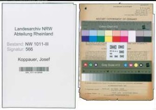 Entnazifizierung Josef Koppauer , geb. 01.07.1907 ()