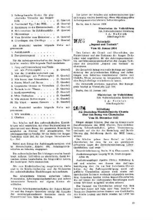 Zeitschrift "Jugend und Technik" : 19/54 vom 15. Januar 1954