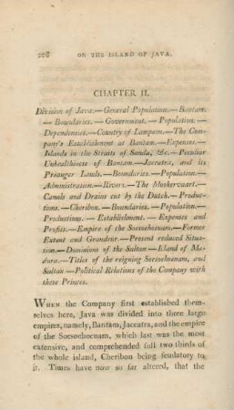 Chapter II. Division of Java. - General population. - Bantam. - Boundaries. - Government. - Population ...