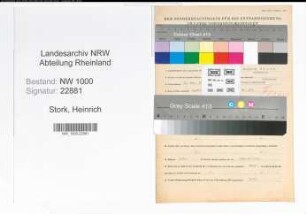 Entnazifizierung Heinrich Stork, geb. 11.11.1900 (Schreiner)