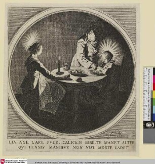 [Die heilige Familie bei Tisch; La Sainte Famille à table]