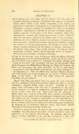 Chapter VI. Rawul Moolraj enters into treaty with the English ...