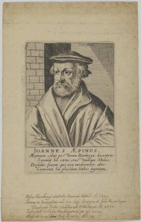 Bildnis des Ioannes Aepinus