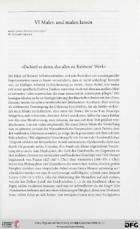 VI. Malen und malen lassen