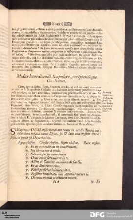 Modus benedicendi Scapulare, recipiendique Con-Fratres
