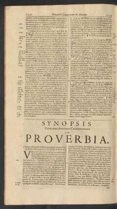 Synopsis Criticorum aliorumque Commentatorum In Proverbia.