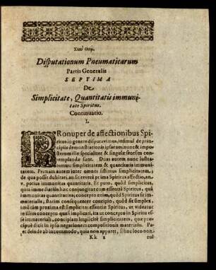 Disputationum Pneumaticarum Partis Generalis Septima