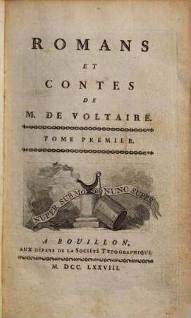 Romans et Contes, 1