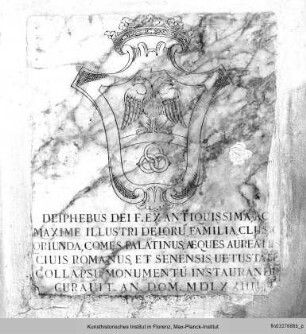 Ehemalige Gruftplatte der Familie Dei