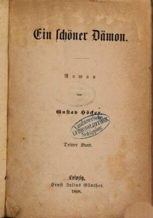 Ein schöner Dämon : Roman, 3