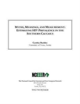 Myths, meanings, and measurement : estimating HIV prevalence in the Southern Caucasus