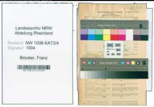 Entnazifizierung Franz Brocker , geb. 22.07.1884 ()