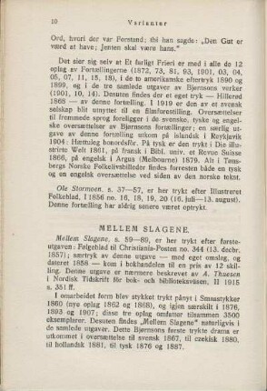 Mellem Slagene.
