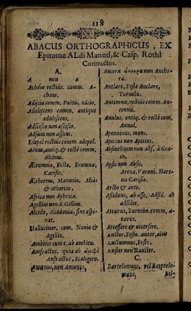 Abacus Orthographicus [...]