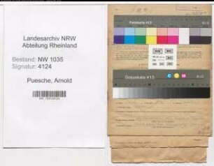 Entnazifizierung Arnold Puesche , geb. 14.01.1906 (Dolmetscher)