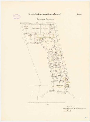 Regierungsgebäude, Stralsund Hauptkassengebäude: Grundriss 1. OG 1:100