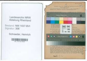 Entnazifizierung Heinrich Schraeder , geb. 18.10.1885 (Angestellter)
