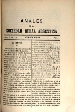 Anales de la Sociedad Rural Argentina : revista pastoril y agrícola. 4. 1870