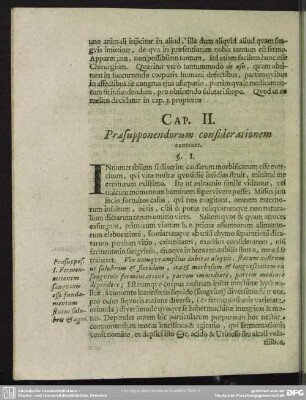 Cap. II. Praesupponendorum considerationem continet