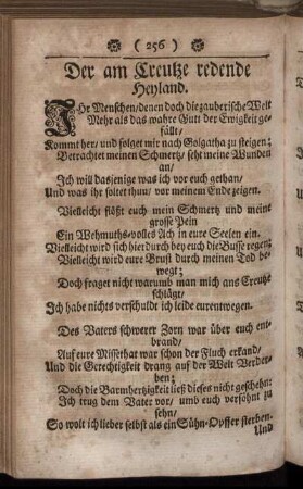 Der am Creutze redende Heyland. - Die Kirche klaget über die ertsen Verfolgungen.