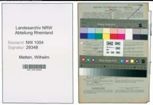 Entnazifizierung Wilhelm Metten , geb. 10.05.1895 (Kaplan)