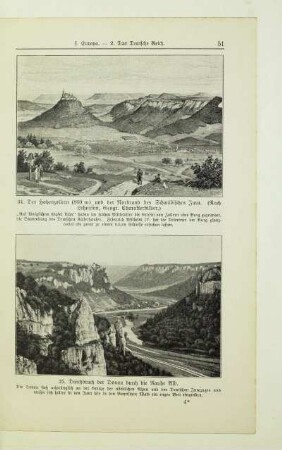 Der Hohenzollern (860 m) und der Nordrand des Schwäbischen Jura. (Nach Lehmann, Geogr. Charakterbilder.)