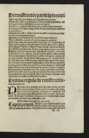 Decima regula de constructione participiorum.