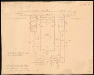 Berufsschulen am Urban, Berlin-Kreuzberg: Berufsschulen am Urban (2.Projekt), Grundriss Aulagebäude 1:200