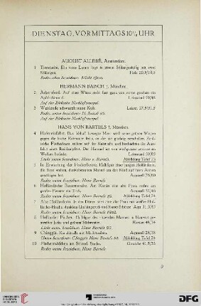 Dienstag, vormittags (Nr. 1-103)