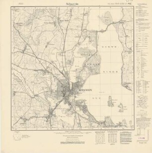 2334 (alte Nr.: 942) Schwerin in Mecklenburg, Meßtischblatt (4cm - Karte)