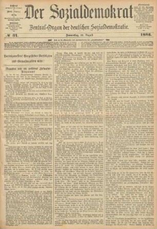 No 34. Donnerstag, 20. August 1885.
