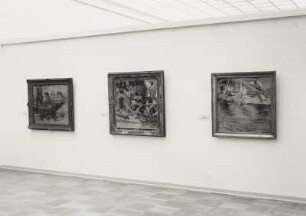 Raumaufnahme mit Gemälden von Robert Sterl