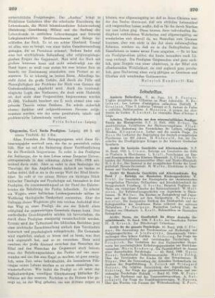 269-270 [Rezension] Girgensohn, Karl, Sechs Predigten