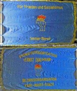 Fahne der Pionierorganisation "Ernst Thälmann" Bezirksorganisation Karl-Marx-Stadt