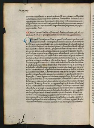 35v-45v, Caecilii Cypriani Libellus ad Fortunatu... - Sermo eiusde de zelo & liuore...