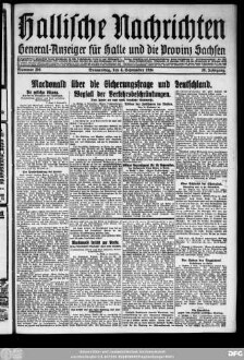 Hallische Nachrichten : General-Anzeiger für Halle und die Provinz Sachsen