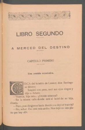 Libro segundo - A merced del destino