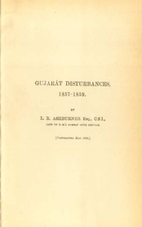 Gujarát disturbances, 1857-1859