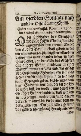 Am vierdten Sontage nach der Offenbarung Christi.