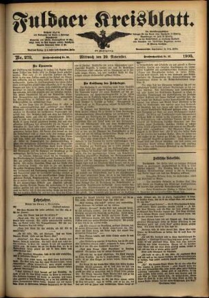 Ausgabe vom Mittwoch, den 29. November 1905.