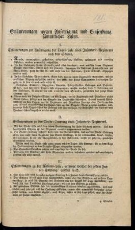 Erläuterungen wegen Anfertigung und Einsendung sämmtlicher Listen.
