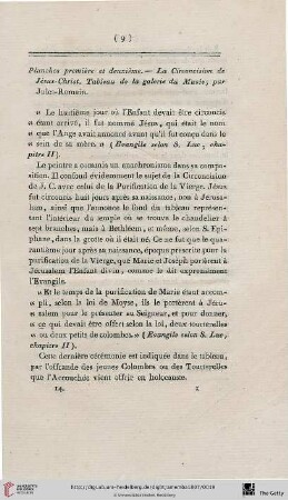 Planche première – Planche soixante-douzième [inkl. Tafelbeschreibung]