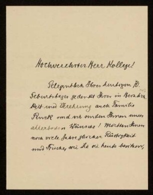 Brief von Albrecht Penck an Otto von Gierke, 11.1.1911