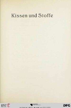 Kissen und Stoffe (Nr.1-33)