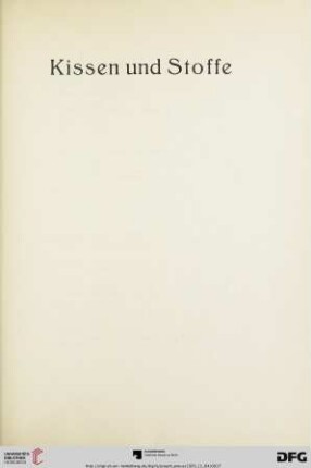 Kissen und Stoffe (Nr.1-33)